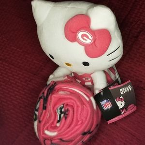 Green bay Packers Hello Kitty toy and throw